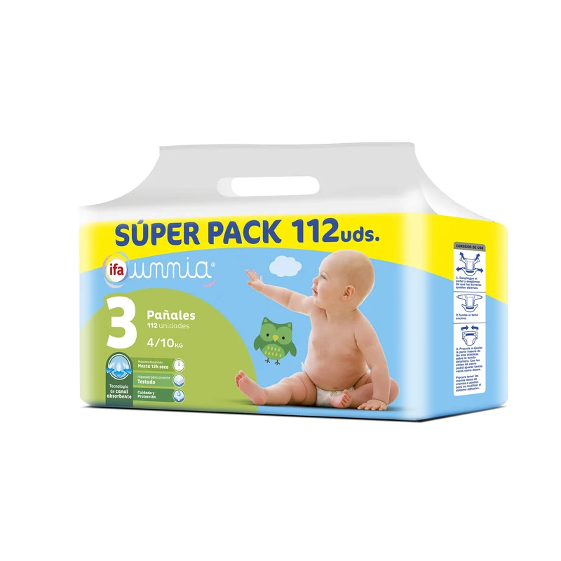 Pañal tumbado 4-10kg t3 Ifa unnia 112u