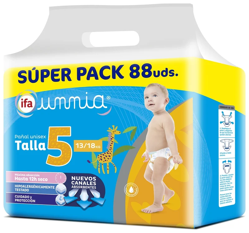 Pañal pasitos 13-18kg t5 Ifa unnia 88u