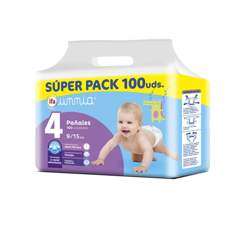 Pañal gateo 9-15kg t4 Ifa unnia 100u