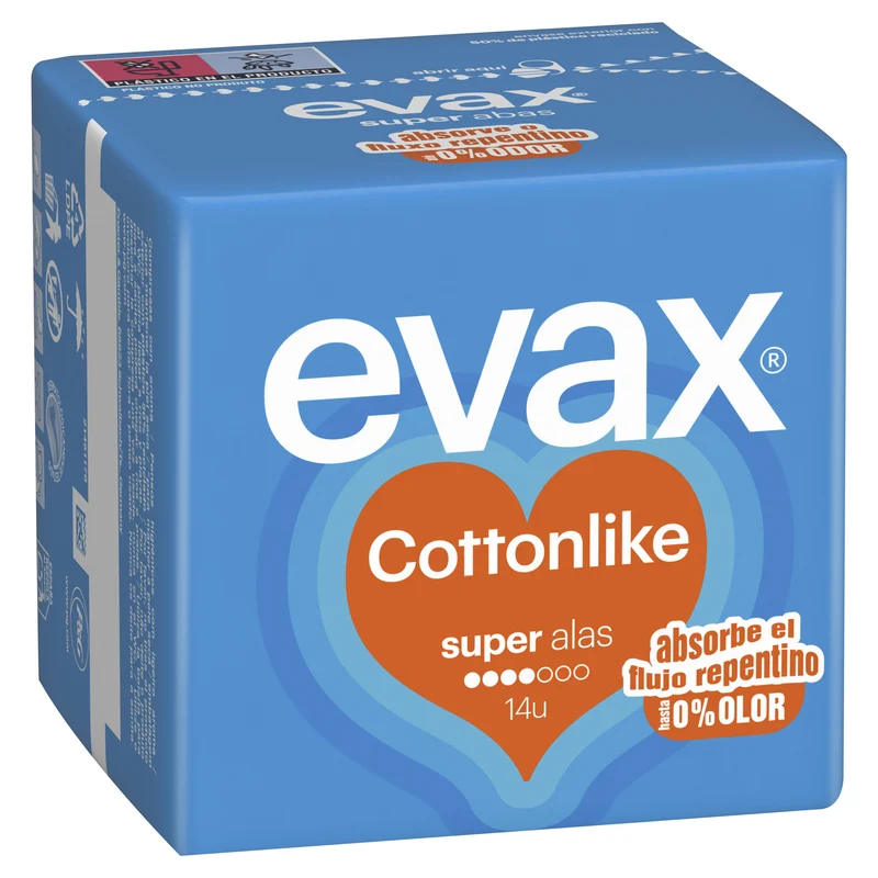 Compresa super alas Evax cottonlike p14