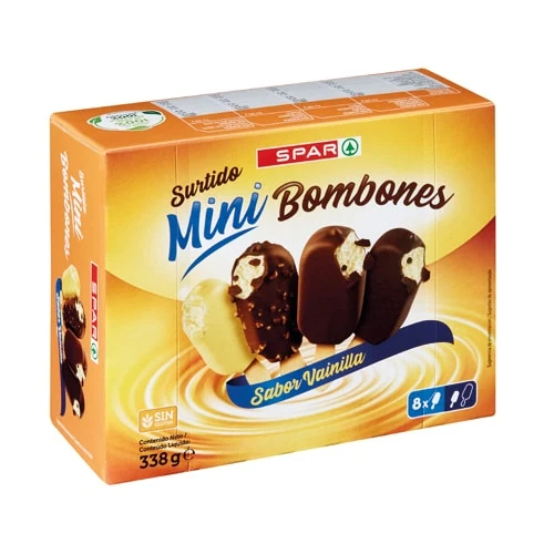 Surtido Mini Bombones Sabor Vainilla SPAR 8u