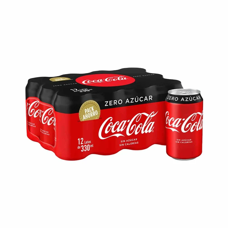 Coca-Cola Zero Azúcar Pack 12 Latas de 330ml