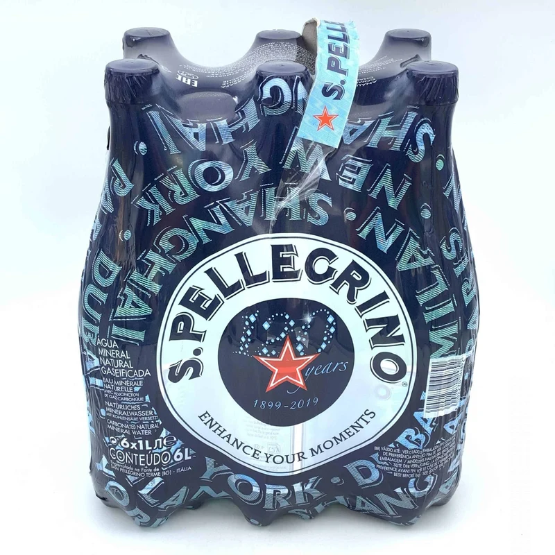Agua con Gas S. Pellegrino 6x1L