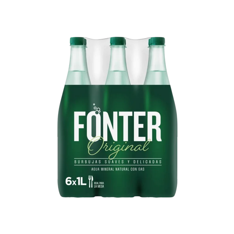 Agua con Gas Fonter 6x1L