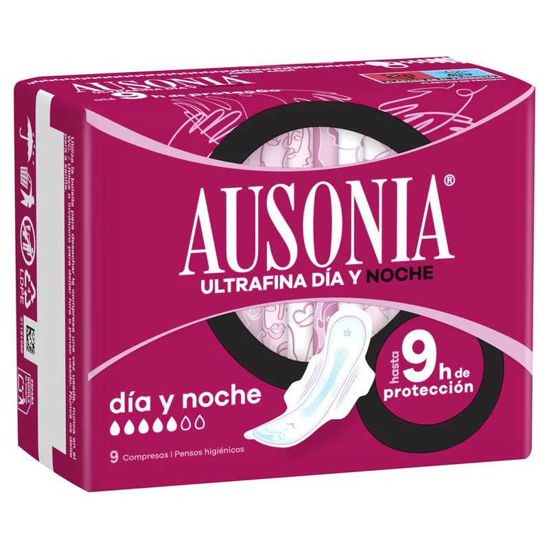 Compresa noche alas air dry Ausonia 9u