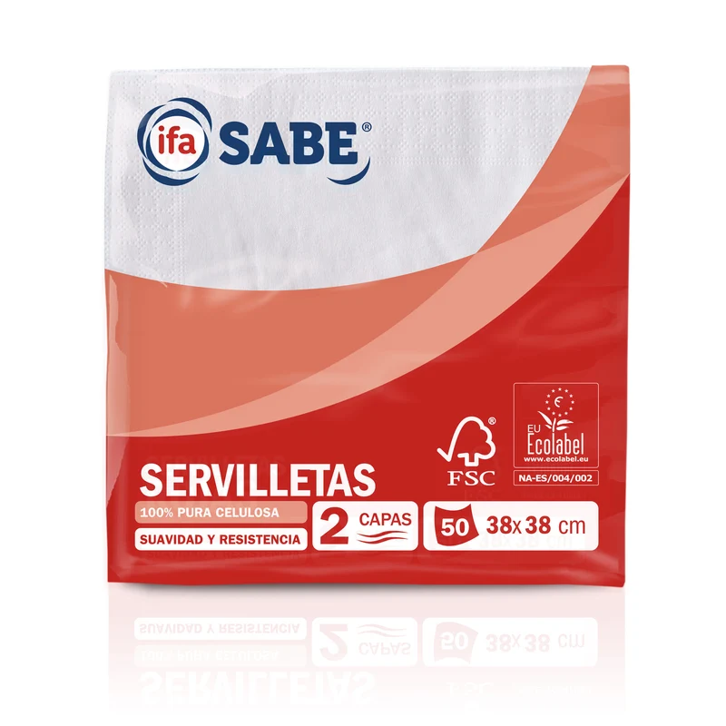 Servilleta blanca Ifa sabe 2c.50u