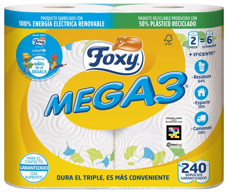 Papel cocina mega3 Foxy p2