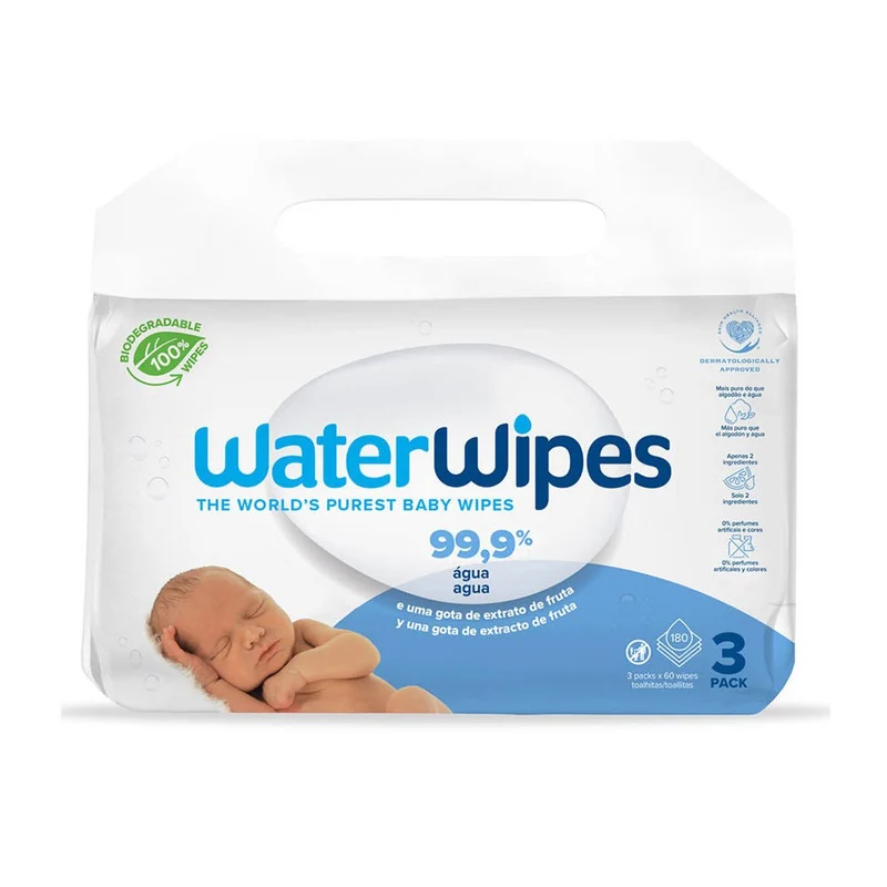 WaterWipes Toallitas Baby Agua 99,9% Bio 180 ud