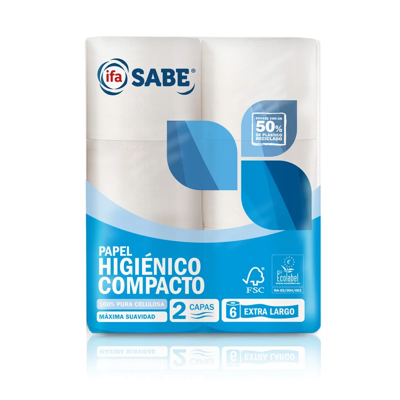 Papel higienico compacto 2 capas Ifa sabe p6