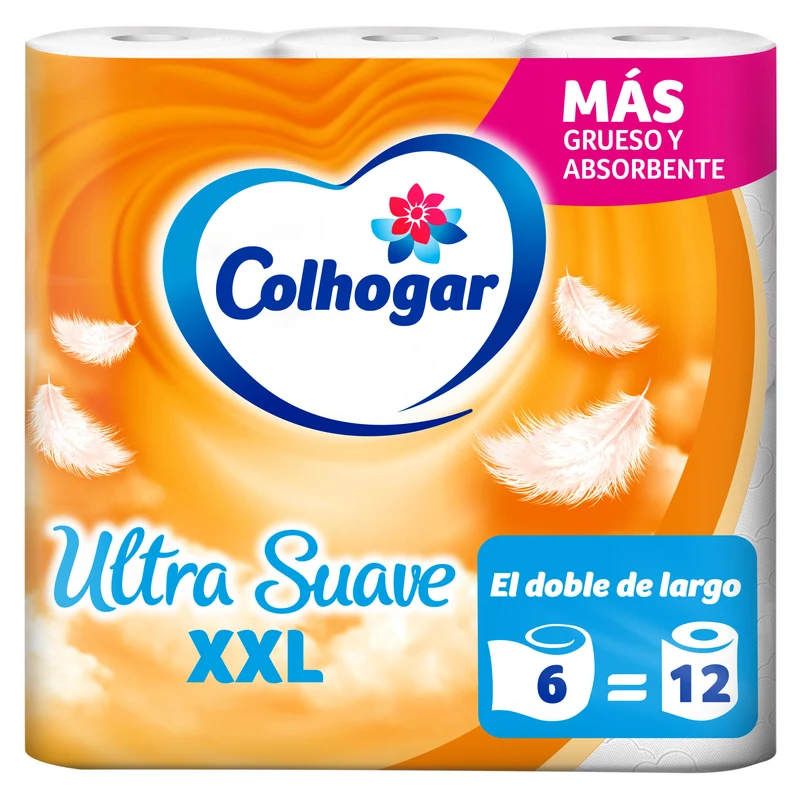 Papel higienico ultra suave xxl Colhogar 6u