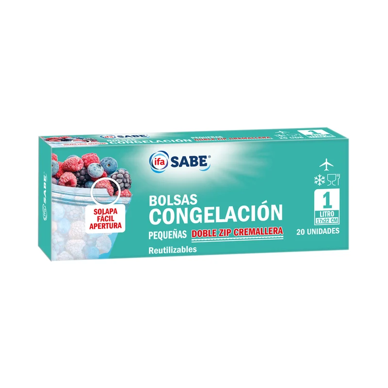 Bolsa congelado pequeña zip 17*22 Ifa sabe 20u