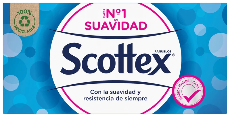 Pañuelo papel caja 3 capas Scottex 70u
