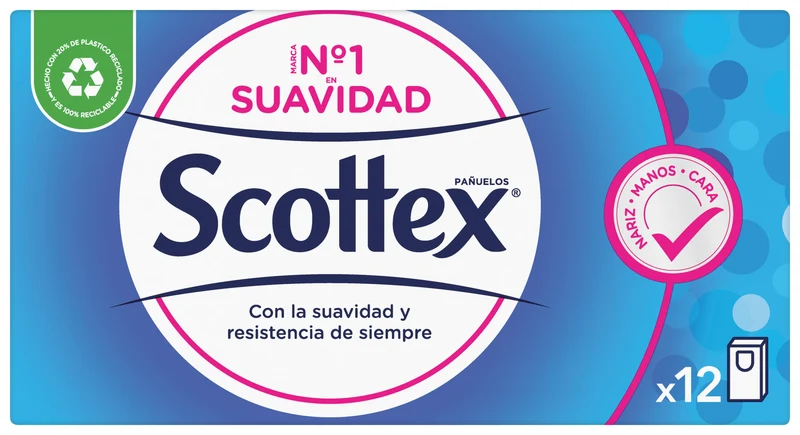 Pañuelo papel bolsillo Scottex 12u