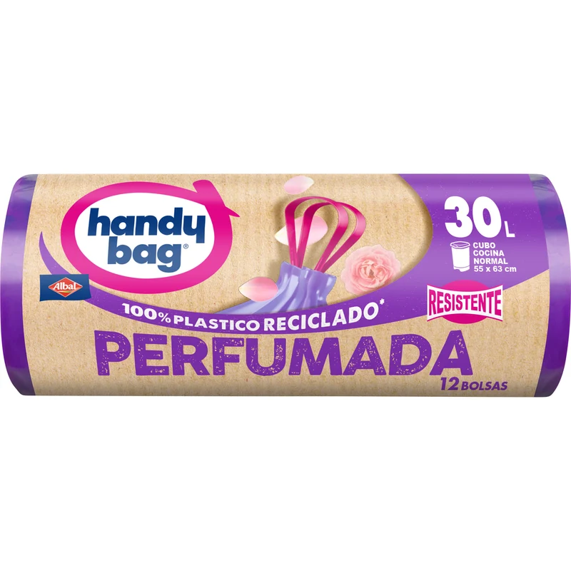 Bolsa basura perfumada 30l Handy bag 12u