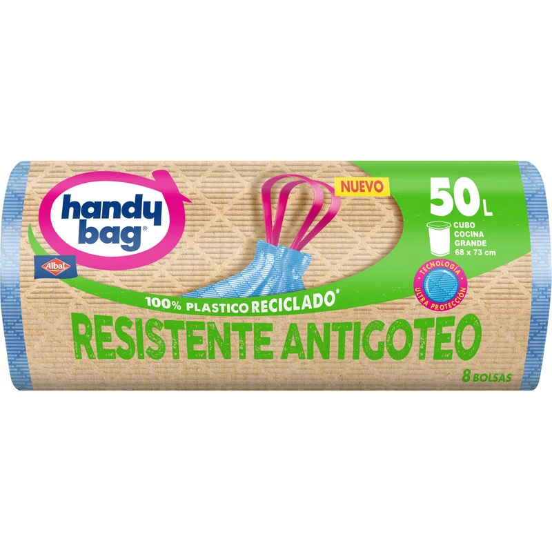 Bolsas basura antigoteo 50l Handy bag 8u