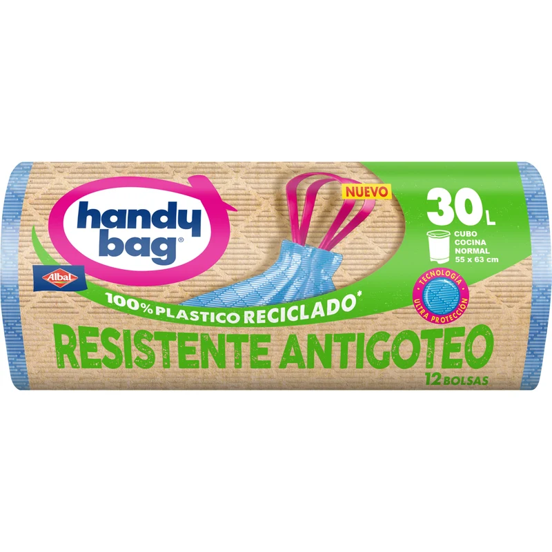 Bolsas basura antigoteo 30l Handy bag 12u