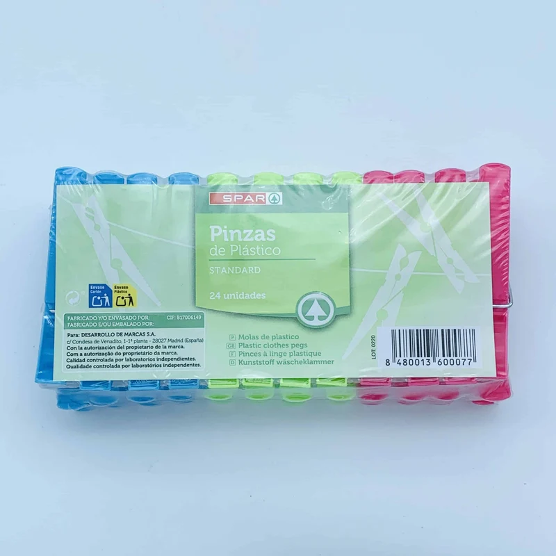 Pinzas de Plástico SPAR 24u