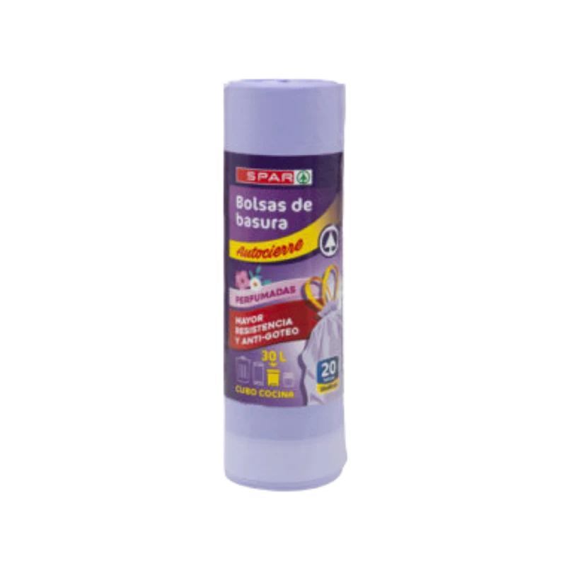 Bolsas de Basura Autocierre Perfumadas SPAR 30L 20u