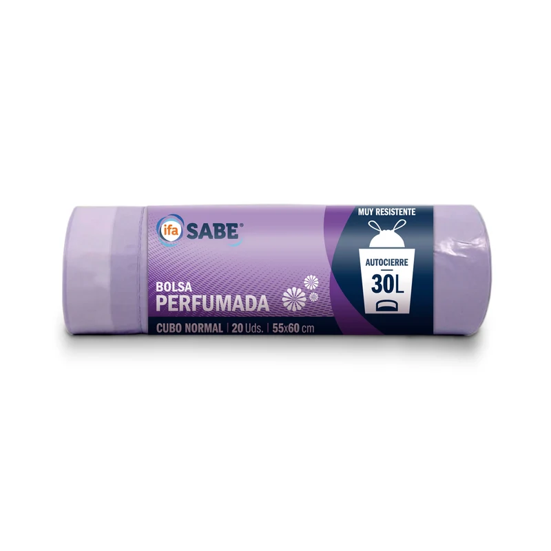 Bolsas basura 30l cierre perfumada blanca Ifa sabe 20u