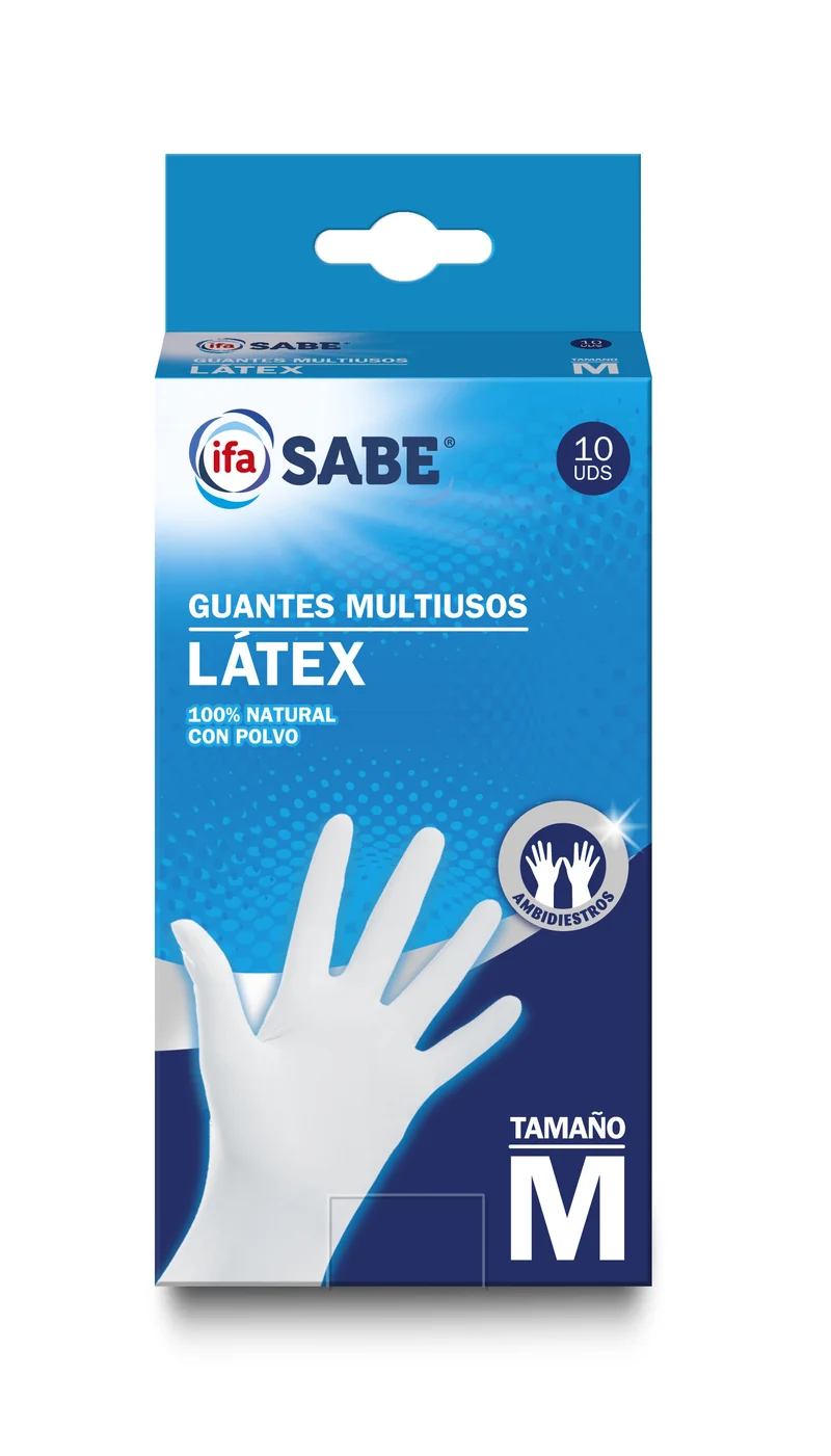 Guante multiuso latex mediano Ifa sabe 10u