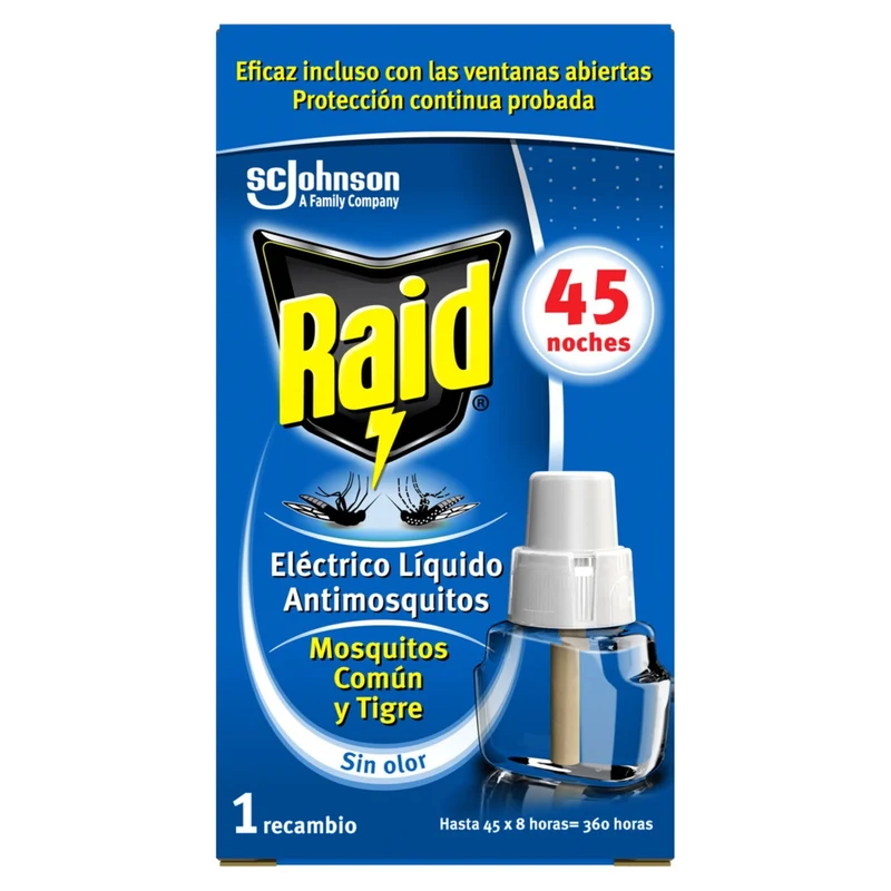 Insecticida recambio eléctrico Raid 45d