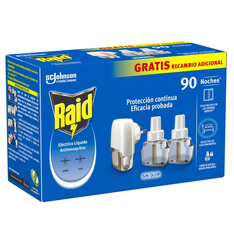 Insecticida apar+ recam eléctrico Raid 1u