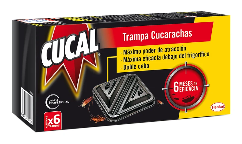 Trampa cucaracha efecto dominó doble cebo Cucal p6