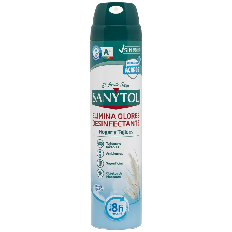 Ambientador aerosol desinfect tejidos hogar Sanytol 250g