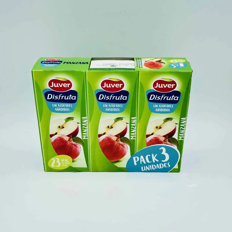 Zumo de Manzana Juver Disfruta Pack de 3 de 200ml