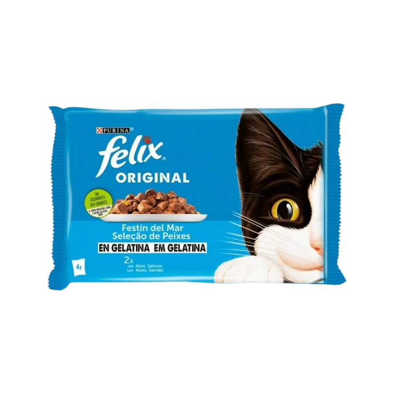 Felix Original Atún y Salmón en Gelatina