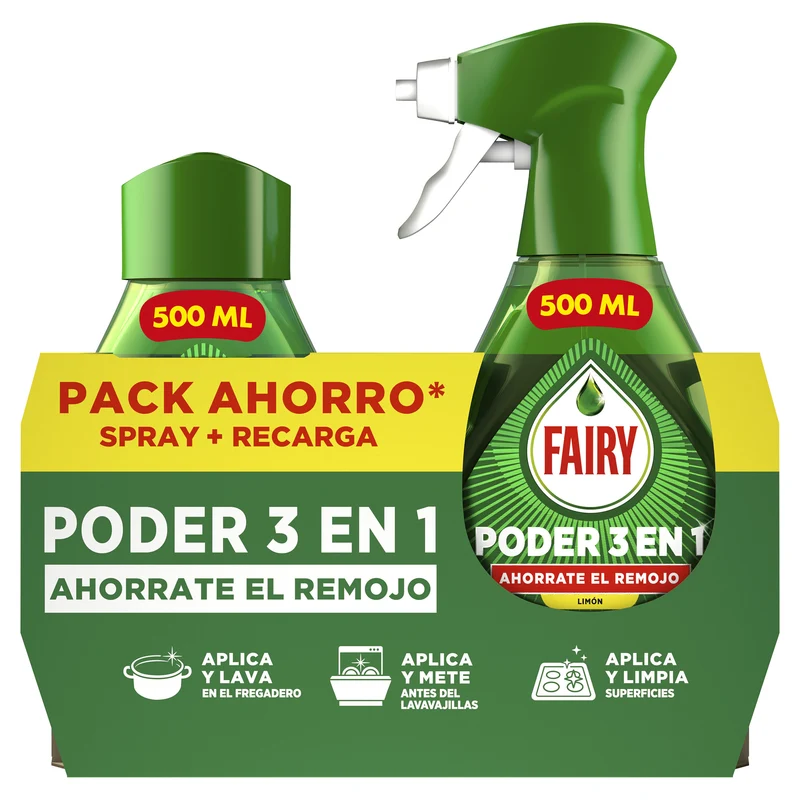 Spray limon + recarga Fairy 1000ml