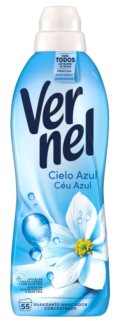 Suavizante concentrado cielo azul Vernel 55d