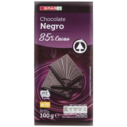 Chocolate Negro 85% Cacao SPAR