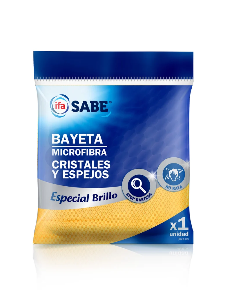 Bayeta microfibra limpia cristales Ifa sabe 1u