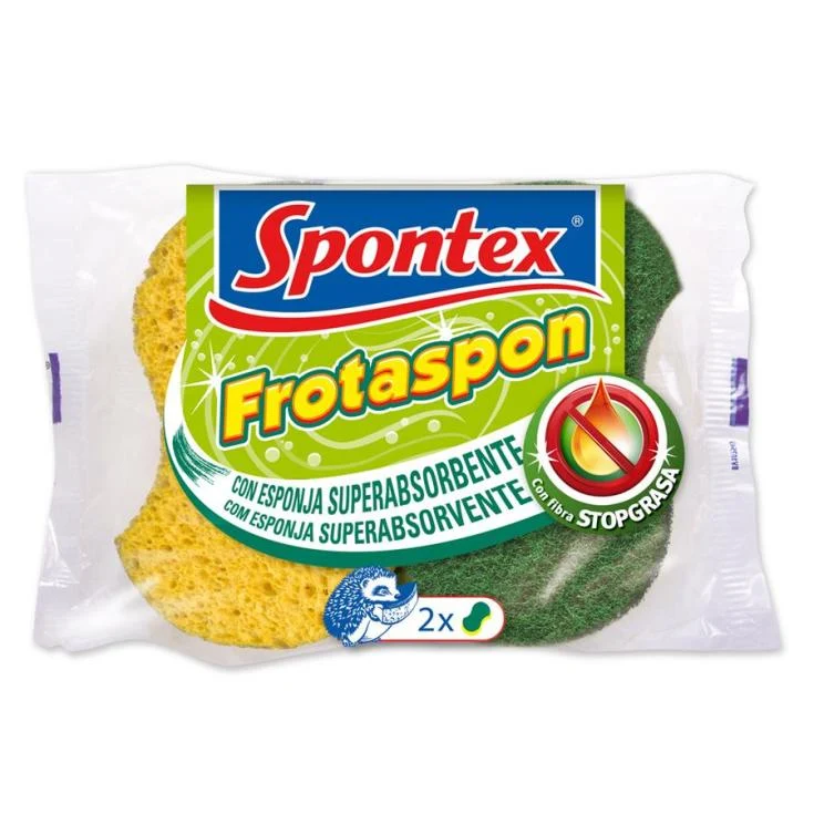 Estropajo con esponja frotaspon Spontex 2u