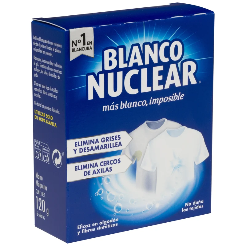 Blanqueador sobres blanco Nuclear 6u