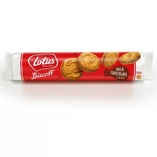Galleta rellena de chocolate con leche Lotus 150g