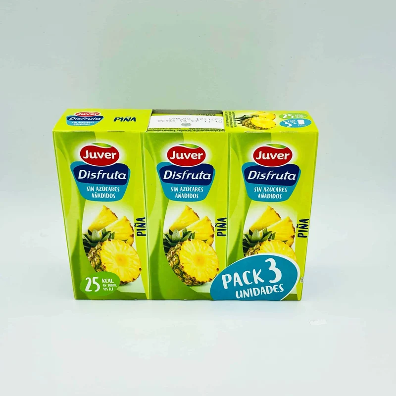 Zumo de Piña Juver Disfruta Pack de 3 de 200ml