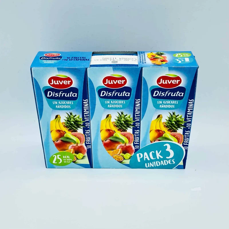 Zumo de 10 Frutas Juver Disfruta Pack de 3 de 200ml