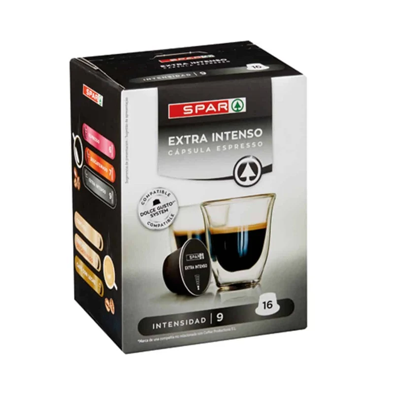 Cápsulas de Café Intenso SPAR compatible con Dolce Gusto
