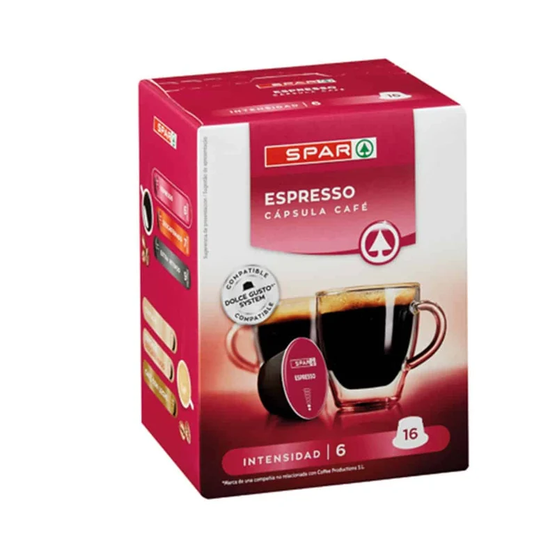 Cápsulas de Café Espresso SPAR compatible con Dolce Gusto