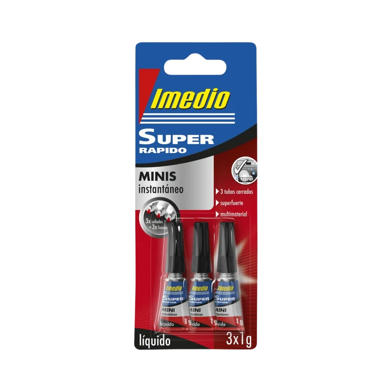 Pegamento Imedio Instantáneo Mini 3x1g