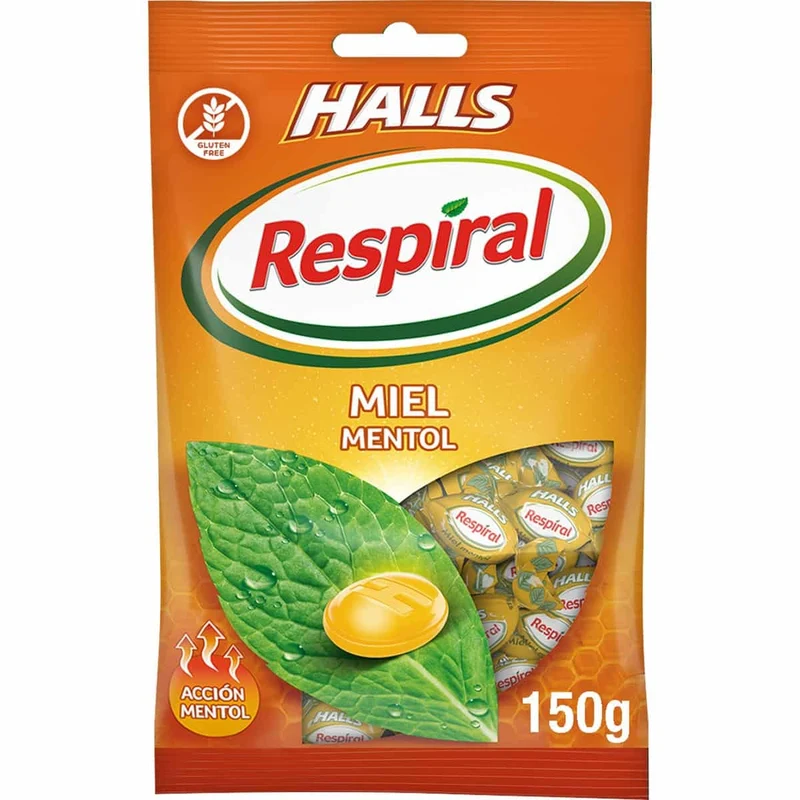 Caramelos de Miel Respiral Halls 150g