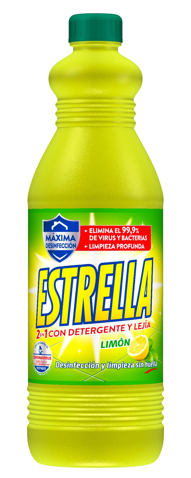 Lejía con detergente limón Estrella 1.43l