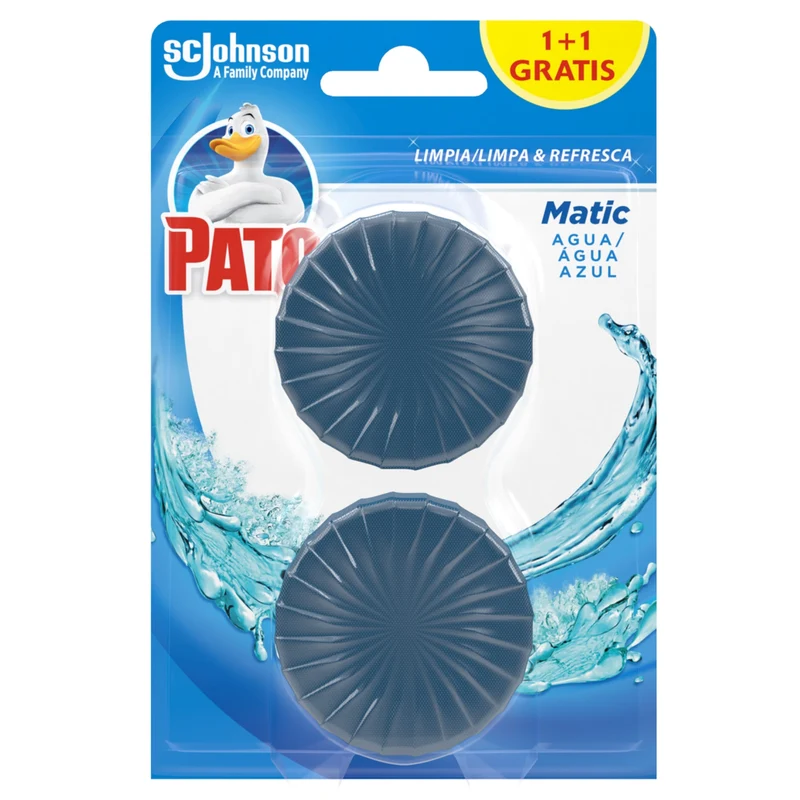 Limpiador wc pastilla agua azul Patomatic p2 50g/u