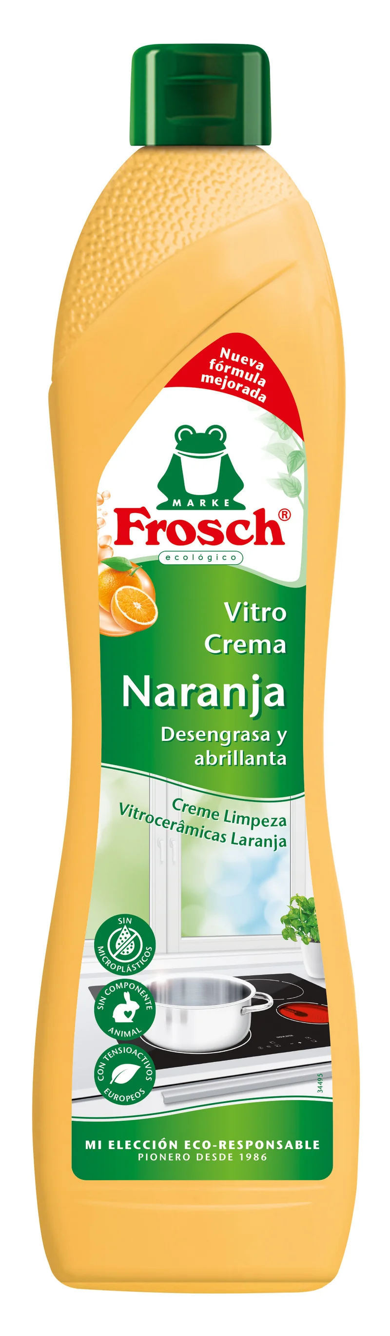 Limpiador vitrocerámica naranja Frosch 500ml
