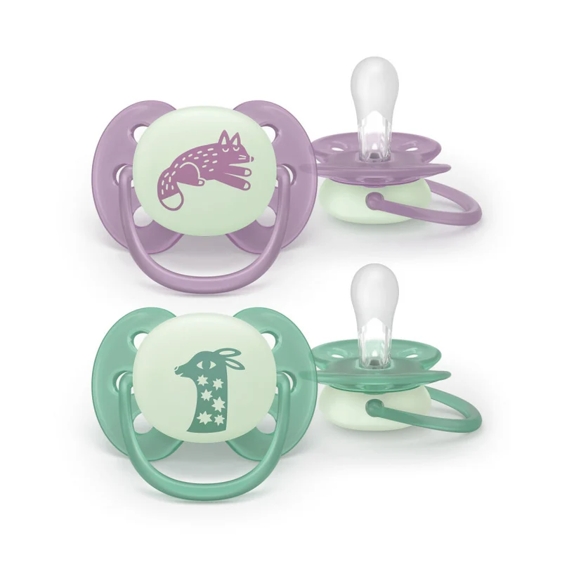Philips Avent Chupetes Ultra Soft nocturnos 6-18 m niña 2 uds