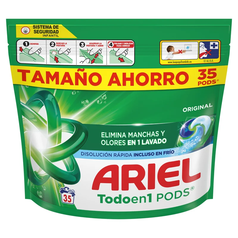 Detergente cápsulas original Ariel 35d