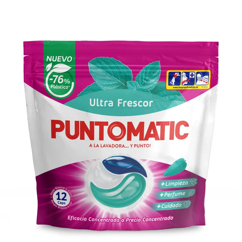 Detergente cápsulas frescor Puntomatic 12d