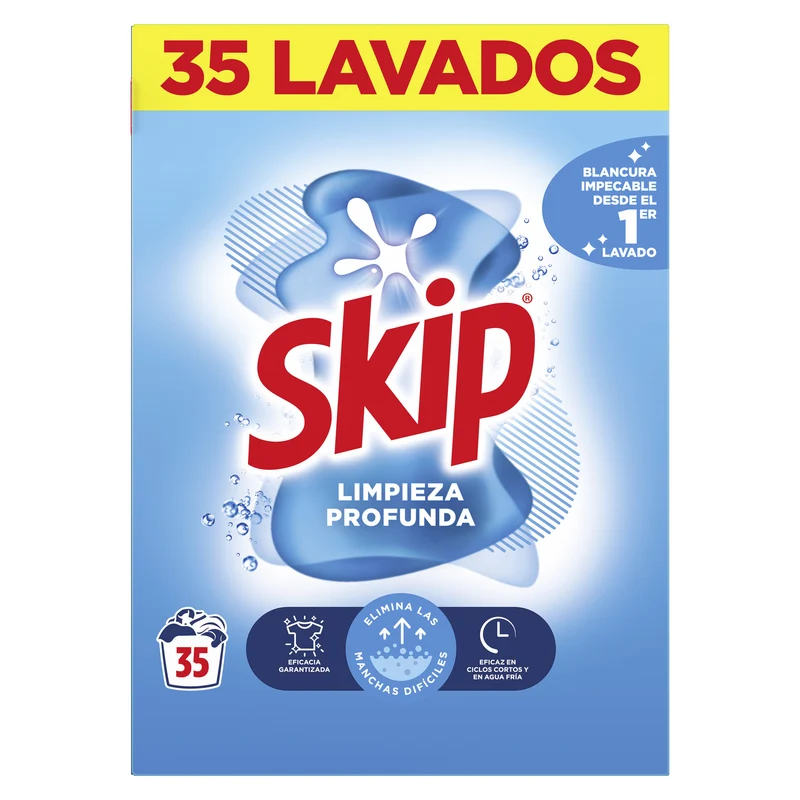 Detergente polvo mas concentrado Skip 35d